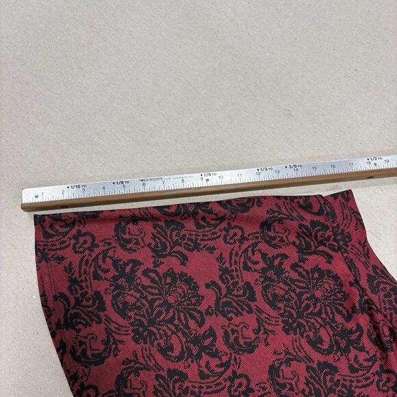 Joe B by Joe Benbasset Skirt Womens Small Flare Maroon & Black Lace Pattern NWT - Picture 6 of 6